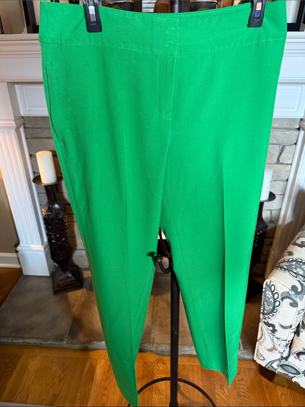 Evan Picone Vibrant Green Ponte Straight-Leg Pants